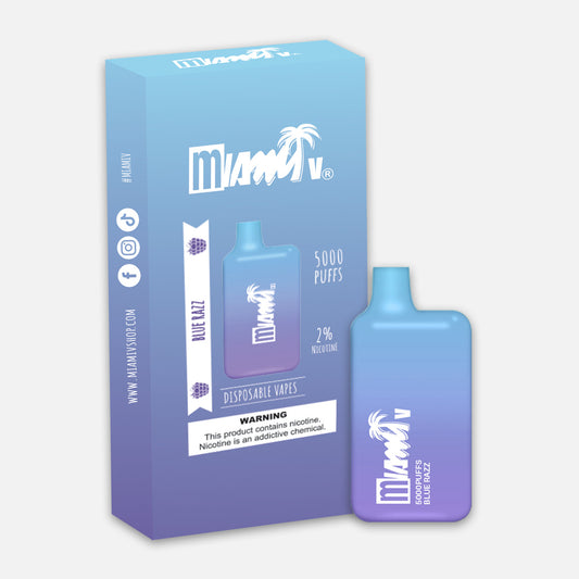 Miami 5000 puffs Vape ( Blue Razz )