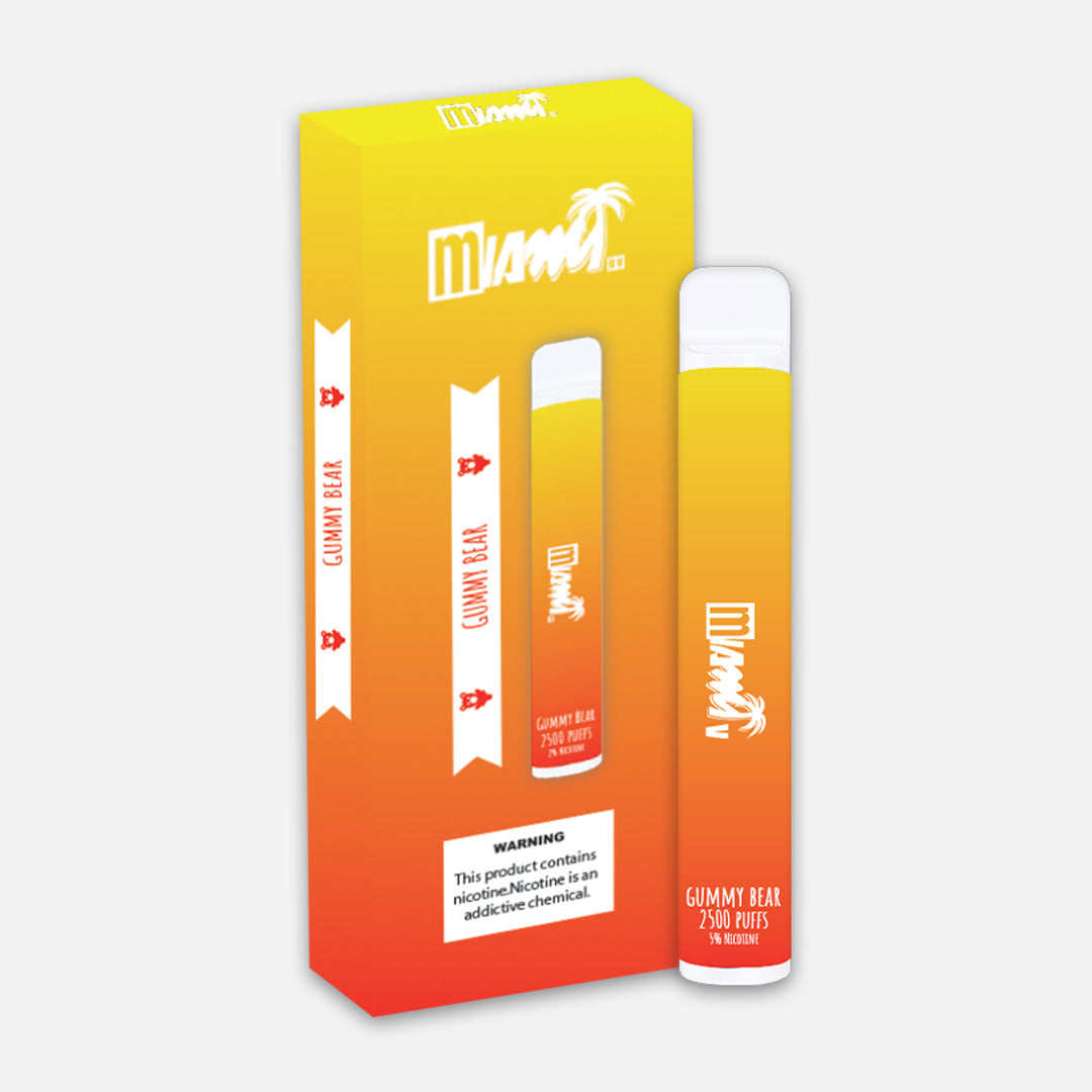 Miami 2500 puffs Vape ( Gummy Bear )