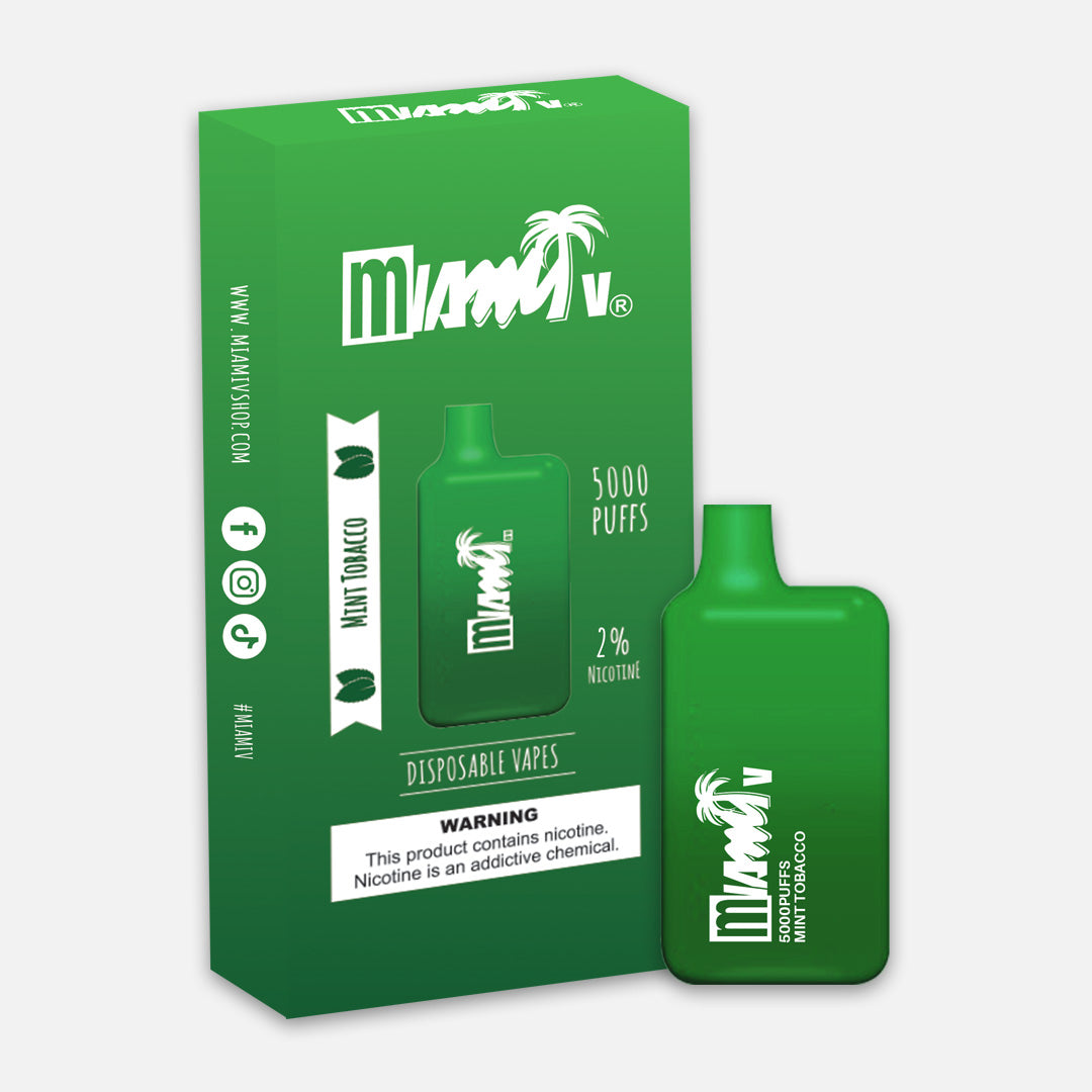 Vape Miami 5000 puffs (tabaco menta)