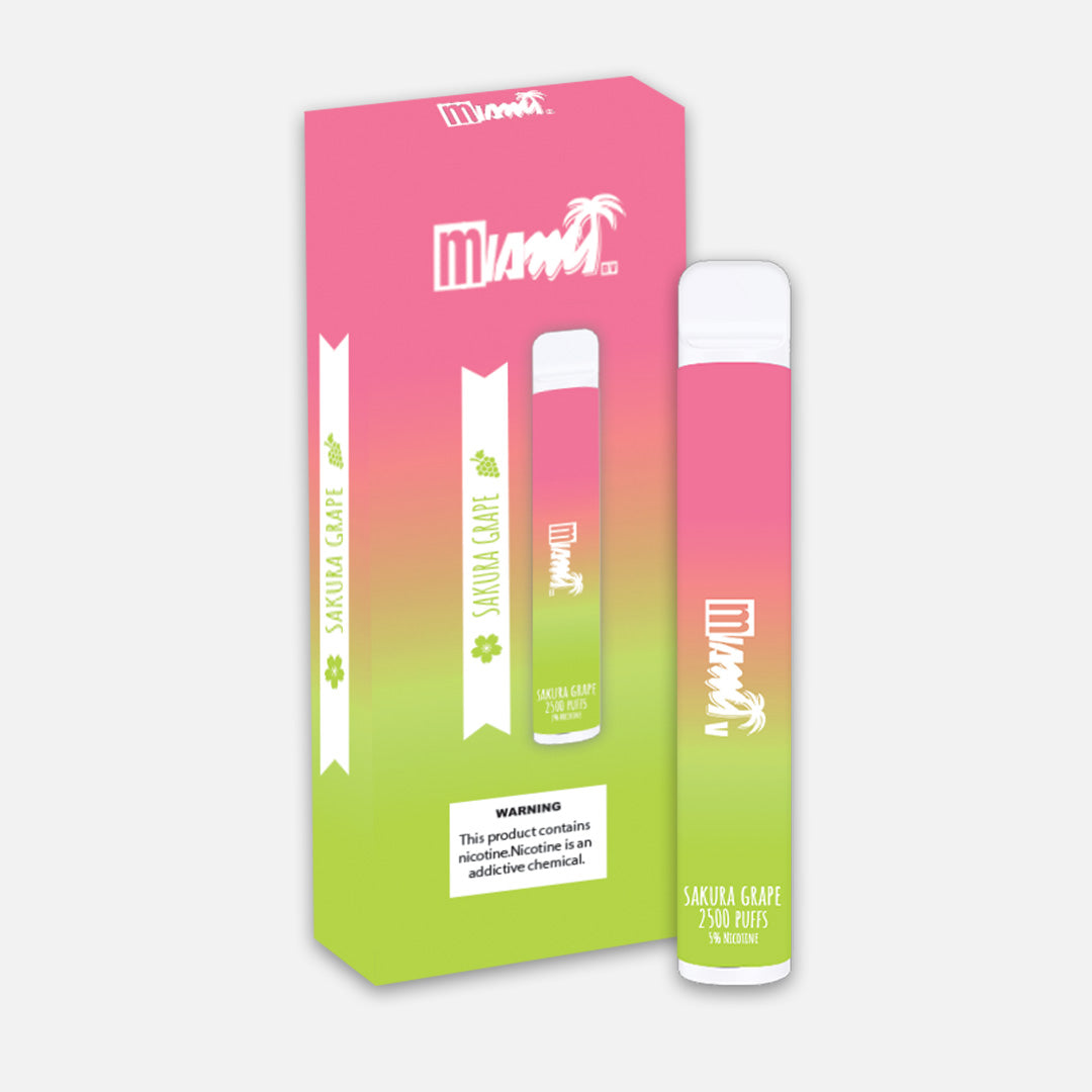 Miami 2500 puffs Vape ( Sakura Grape )