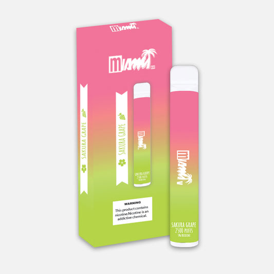 Vape Miami 2500 inhalaciones (sakura uva)