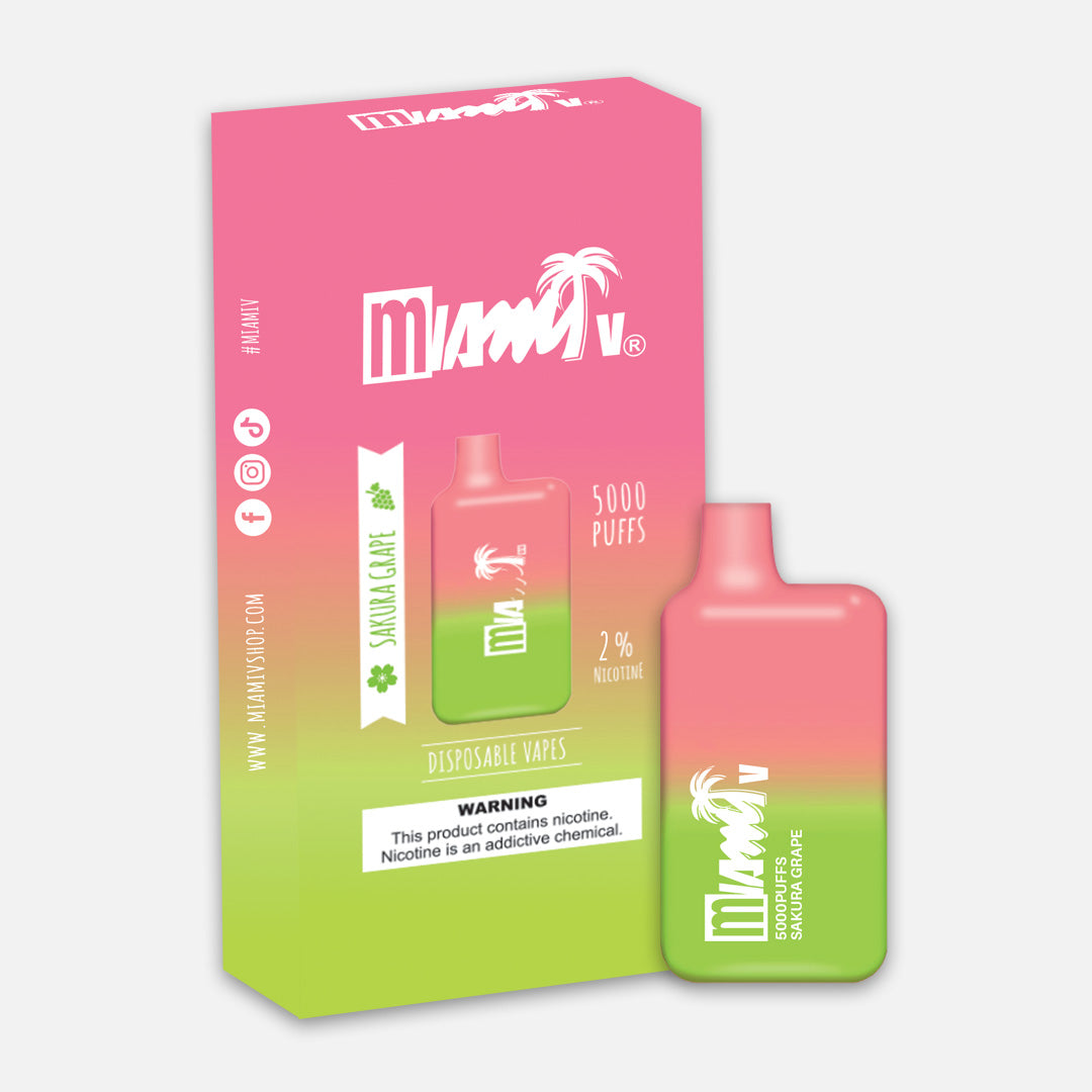 Vape Miami 5000 inhalaciones (sakura uva)